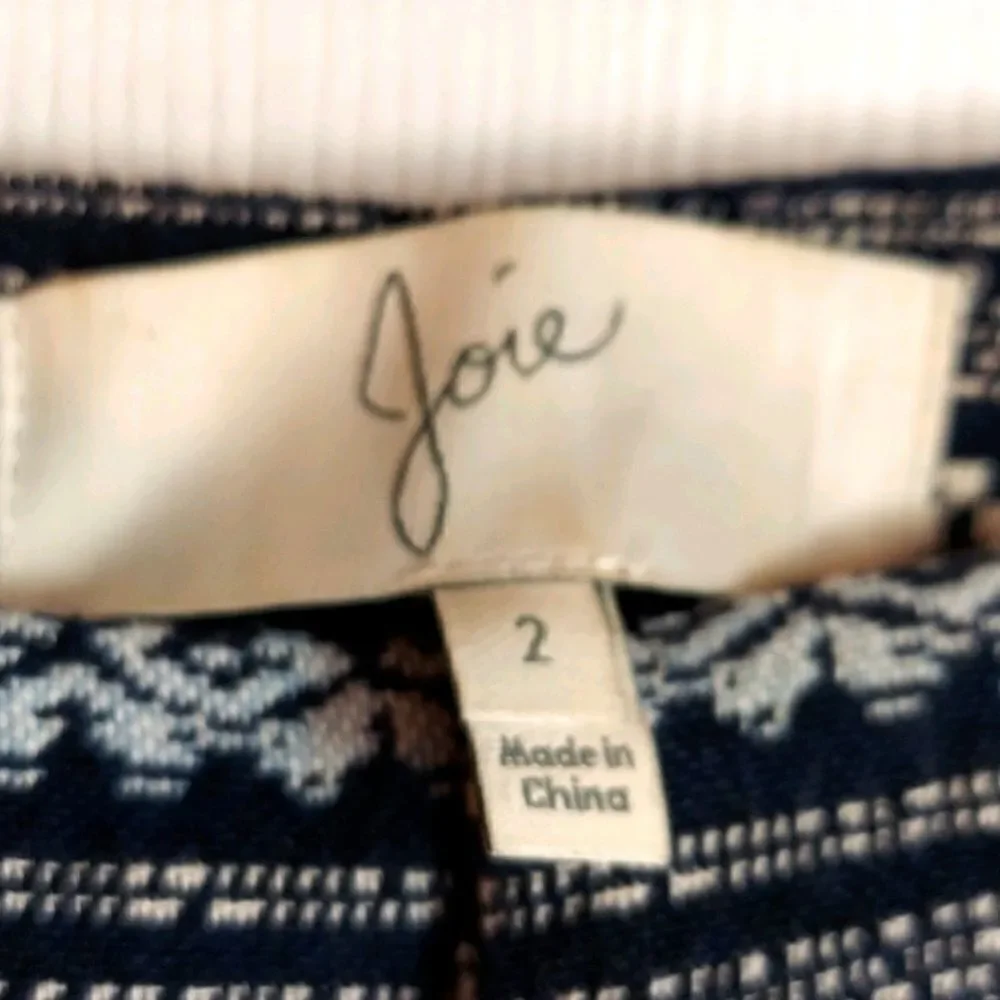 Joie Merci Jacquard Shorts in Dark Navy Sz 2